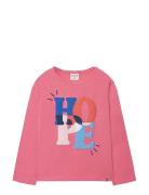Knit T-Shirt Flame Tops T-shirts Long-sleeved T-Skjorte Pink Boboli