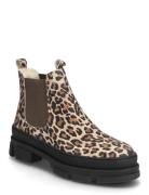 Booties - Flat - With Elastic Boots Støvler Beige ANGULUS