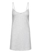Pointelle Slipdress Nattøj Grey Hunkemöller