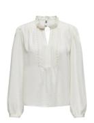 Jdyrachel Life L/S Pintuck Top Wvn Noos Tops Blouses Long-sleeved Whit...