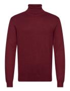 Ecovero L/S Roll Neck Knit Tops Knitwear Turtlenecks Burgundy Lindberg...