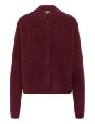 Alphagz Short Cardigan Tops Knitwear Cardigans Burgundy Gestuz