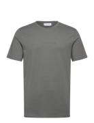 Lindbergh Print Tee S/S Tops T-Kortærmet Skjorte Grey Lindbergh