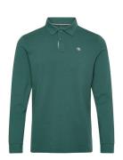 Basic Polo With Contrast Tops Polos Long-sleeved Green Tom Tailor
