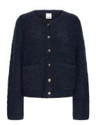 Ihvalmai Ca2 Tops Knitwear Cardigans Navy ICHI