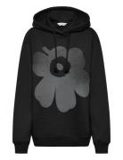 Teesi Unikko Placement Tops Sweatshirts & Hoodies Hoodies Black Marime...