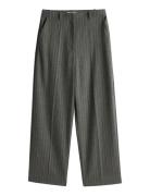 Pinstripe Loose Straight Pant Bottoms Trousers Wide Leg Grey Tommy Hil...