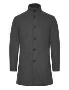 Bs Ontario Slim Fit Coat Uldfrakke Frakke Grey Bruun & Stengade