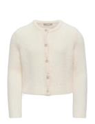 Kogpiumo Petra Pearl O-Neck Car Knt Noos Tops Knitwear Cardigans White...