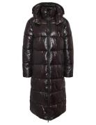 Nmallie X-Long Shiny Puffer Dd Foret Jakke Black NOISY MAY