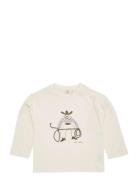 Ls T-Shirt W. Cowboy Print+Emb. Tops T-shirts Long-sleeved T-Skjorte C...