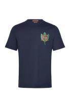 Regular Fit Front + Back Aw T-Shirt Tops T-Kortærmet Skjorte Navy Scot...