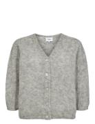 Nusuri Brushed Ss Cardigan Tops Knitwear Cardigans Grey Nümph