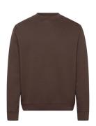 Mmgfrench Faded Sweat Tops Sweatshirts & Hoodies Sweatshirts Brown Mos...