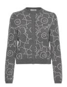 Villi Piirto Unikko Tops Knitwear Cardigans Grey Marimekko