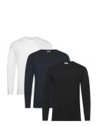 3Pk Basic Tee L/S Tops T-Langærmet Skjorte Multi/patterned Lindbergh