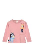Tshirt Tops T-shirts Long-sleeved T-Skjorte Pink Bluey