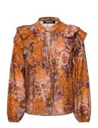 Romantica Tops Blouses Long-sleeved Orange Desigual