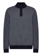 H-Hettore Designers Knitwear Half Zip Jumpers Navy BOSS