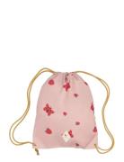 String Bag - Into The Garden Accessories Bags Backpacks Pink Fabelab