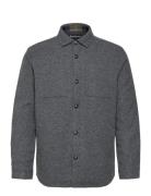 Barbour Marlow Tailored Wool Blend Overshirt Designers Overshirts Grey...