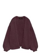 Vmmaybe Ls Open Cardigan Noos Tops Knitwear Cardigans Burgundy Vero Mo...