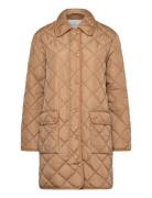 Quilted Coat With Cord Trim Quiltet Jakke Beige GANT