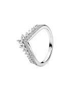 Tiara Wishb Silver Ring With Clear Cubic Zirconia Ring Smykker Silver ...