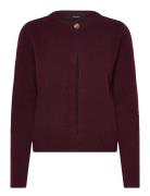 Vmmarina Ls O-Neck Cardigan Boo Tops Knitwear Cardigans Burgundy Vero ...