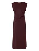 Yaspina Sl Long Dress Noos Maxikjole Festkjole Burgundy YAS