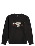 Running Dog Back Gr R Sw Tops Sweatshirts & Hoodies Sweatshirts Black ...