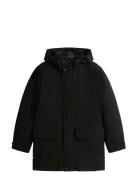 Rockie Down Parka Parka Jakke Black Tommy Hilfiger