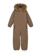 Coverall W. Fake Fur Sport Coveralls Snow-ski Coveralls & Sets Brown C...