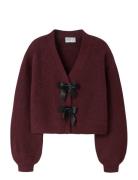 Nkfrina Knit Card Tops Knitwear Cardigans Burgundy Name It