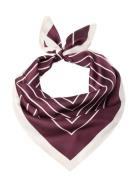 Scarf Stripe Helena Accessories Scarves Lightweight Scarves Burgundy L...
