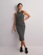 Only - Sort - Onlbelfast Stripe S/L Mididress Jrs