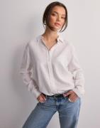 Vero Moda - Hvid - Vmlinn Ls Shirt Wvn Noos