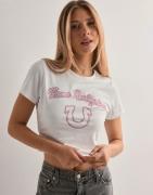 True Religion - Hvid - Arched Logo Ss Baby Tee