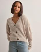 Vero Moda - Beige - Vmlea Ls V-Neck Cuff Cardigan Noos