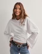 Nelly - Hvid - Wide Sleeve LS Top
