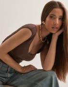 Nelly - Brun - Deep Scoop Neck Top