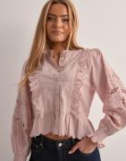 Neo Noir - Pink - Petrine Embroidery Blouse