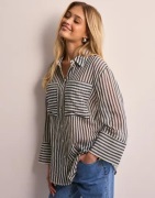 JDY - Ternet/Stribet - Jdymartina 7/8 Striped Shirt Wvn