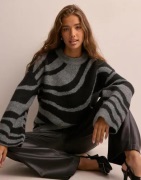 Object Collectors Item - Grå - Objdiana Lo L/S Knit Pullover Noos