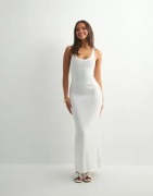 Calvin Klein Jeans - Hvid - Back Tie Long Sweater Dress