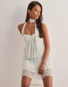 Nelly - Hvid - Dreamy Frill Short Dress