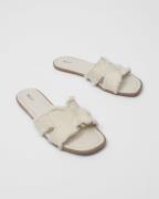 Nelly - Beige - Slip In Canvase Sandal