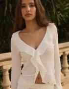 Nelly - Hvid - Lovely Frill LS Top