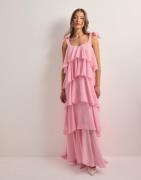Vero Moda - Pink - Vmfelicia Tiestrap Ruffle Maxi Dres