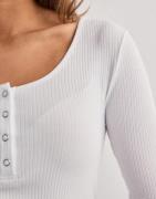 Pieces - Hvid - Pckitte Ls Top Noos Bc